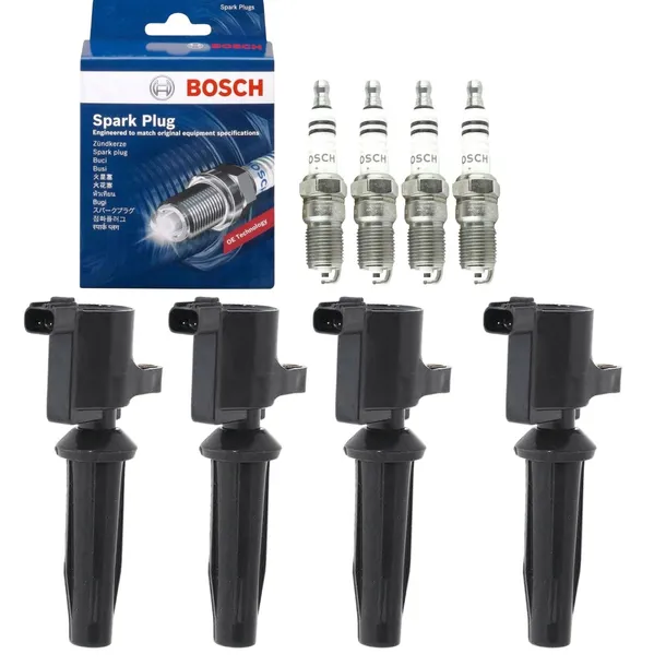 4X CEWKI + ŚWIECE MAZDA FOCUS II MONDEO IV S-MAX VOLVO S40 II V50 1.8 2.0