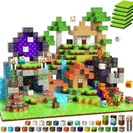klocki-magnetyczne-minecraft-212szt-6-figurek-szesciany-pixel-art-3