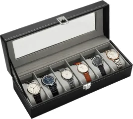 pudelko-na-zegarki-6-przegrodek-szklane-wieko-etui-pu-eleganckie-na-prezent