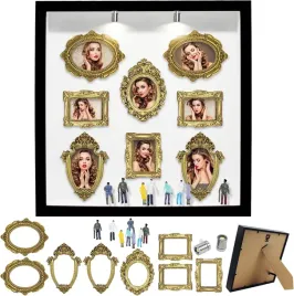 mini-ramki-muzealne-led-8x-ramka-diy-zestaw-prezent-czarna-25x25