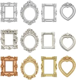 mini-ramki-vintage-barokowe-zlote-srebrne-zestaw-12-szt