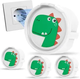 zabezpieczenie-gniazdek-4-szt-oslony-silikonowe-dla-dzieci-dinozaury