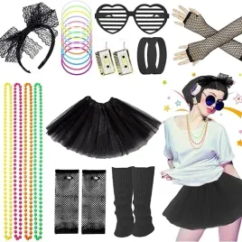 kostium-lata-80-akcesoria-retro-disco-tutu-zestaw-party-czarny