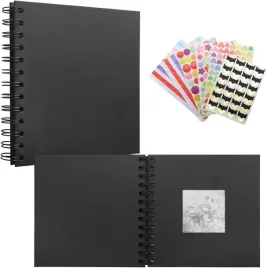 album-diy-do-zdjec-zestaw-2-szt-czarne-karty-scrapbook-17x17-cm