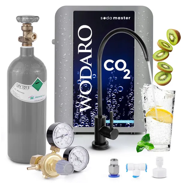 Saturator Podblatowy do Wody Gazowanej SODA MASTER Woda Gazowana CO2 + KRAN