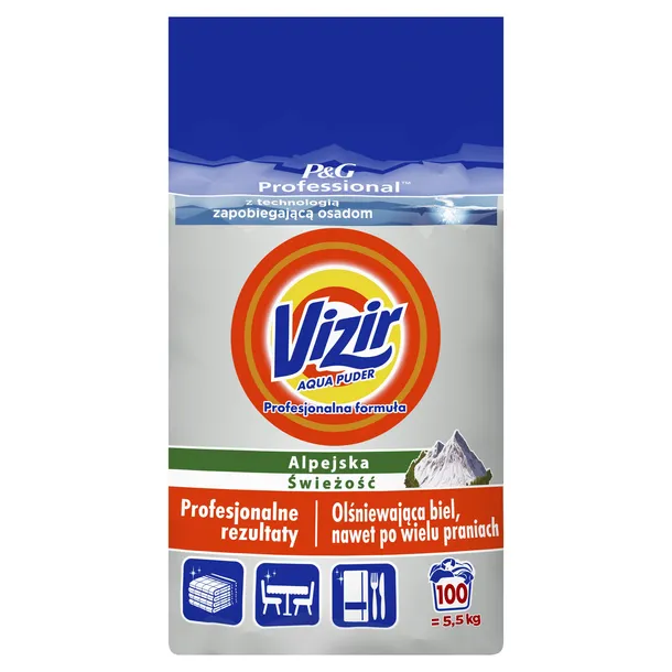 Vizir proszek do prania białego 5,5 kg AlpineFresh 100 prań