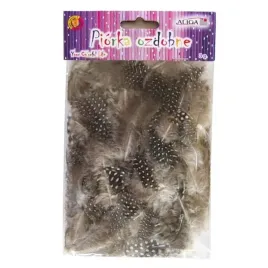 piora-piorka-ozdobne-dekoracyjne-nakrapiane-czarno-biale-3g