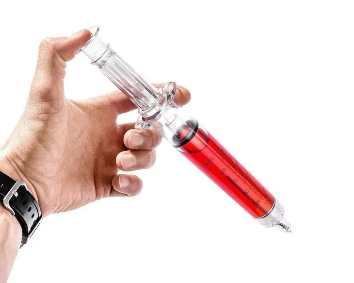 dlugopis-strzykawa-xxl-stan-nowy-kolor-czerwony