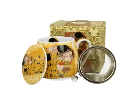 kubek-barylka-z-zaparzaczem-430ml-the-kiss-ecru-by-gustav-klimt