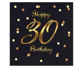 serwetki-bandc-happy-30-birthday-czarne-20szt