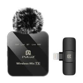 puluz-mikrofon-bezprzewodowy-z-klipsem-pu647b-lightning-360-enc-10m-2-4ghz