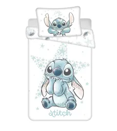 posciel-bawelniana-100x135-lilo-i-stitch-biala-niebieska-poszewka-40x60