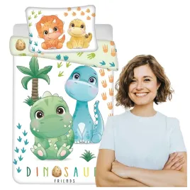 posciel-100x135-dinozaury-biala-kolorowa-poszewka-40x60