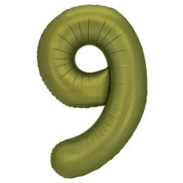 balon-foliowy-cyfra-9-oliwkowy-partydeco-34-dgt