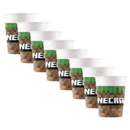 kubeczki-papierowe-ozdobne-na-przyjecie-dla-dziecka-200-ml-minecraft-8-szt