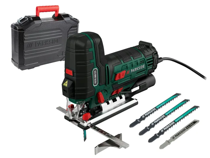 Parkside PSTK 800 wyrzynarka 800W laser + walizka + prowadnica