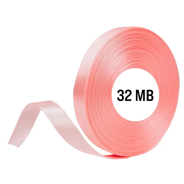 Wstążka Satynowa Tasiemka Jasny Róż Rolka 38mm 32mb Atłasowa Do Dekoracji