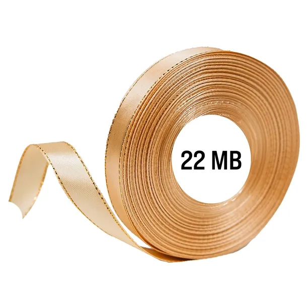 Wstążka Satynowa Tasiemka Ectu Złota Nić Rokla 6mm 22m Do Dekoracji