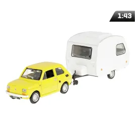model-1-43-zestaw-fiat-126p-przyczepa-niewiadow-kemping-zolty