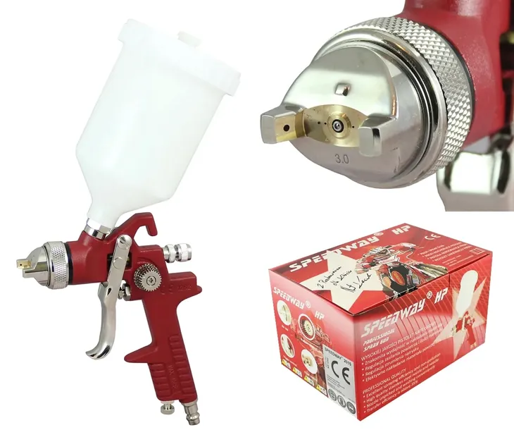 Pistolet lakierniczy SPEEDWAY czerwony HP 1.4 mm