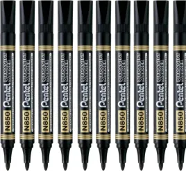 marker-permanentny-pentel-n850-okragly-czarny-x-10-sztuk