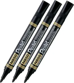 marker-permanentny-pentel-n850-okragly-czarny-3x-sztuki
