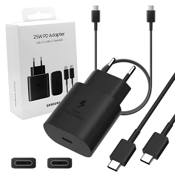 SZYBKA ŁADOWARKA SAMSUNG 25W USB-C +KABEL 1M TYP-C SUPER FAST CHARGE GALAXY