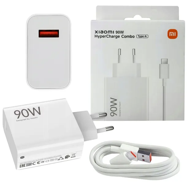 SZYBKA ŁADOWARKA XIAOMI 90W HyperCharge COMBO + KABEL 1M USB-C MDY-15-EK