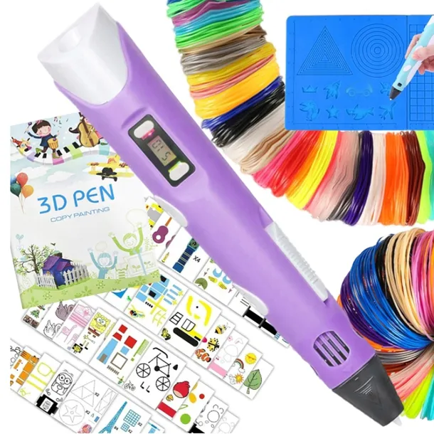 DŁUGOPIS 3D DRUKARKA PEN Dzieci Zestaw +Wkłady FILAMENT 109 +MATA +SZABLONY