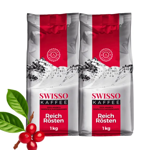 Kawa ziarnista do ekspresu intensywna Swisso Kaffee Reich Rosten 1kg
