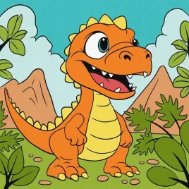 malowanie-po-numerach-smieszny-dinozaur-25x25cm