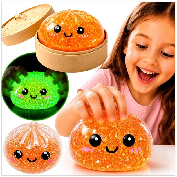 GNIOTEK PIERÓG ANTYSTRESOWY DUMPLING MYSTERY FLUORESCENCYJNY ŚWIECI