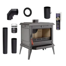 Zdjęcie produktu Piec wolnostojący KAWMET Premium PROMETEUS S11 ECO + AKCESORIA Z SZYBREM