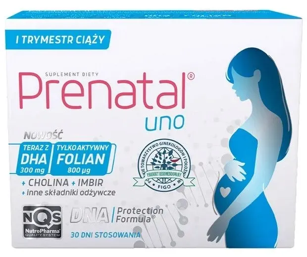 Prenatal Uno, 30 kapsułek + DHA, 30 kapsułek