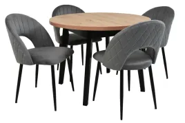 maly-zestaw-4-krzesla-kubelkowe-i-stol-okragly-100cm-rozkladany-do-130cm