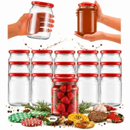 60x-sloiki-na-miod-szklany-520ml-na-dzem-przetwory-miody-fi-82-z-wieczkiem