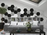 panel-scienny-hexagon-czarny-dlugosc-26-cm