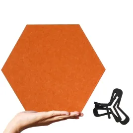 panele-scienne-akustyczne-hexagon-pomaranczowy-panele-filcowe