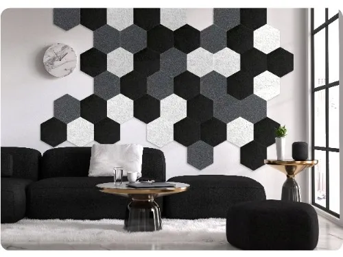 panel-scienny-hexagon-szaro-niebieski-panele-filcowe