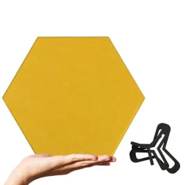 panele-scienne-akustyczne-hexagon-zolty-panele-filcowe
