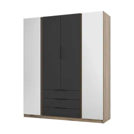 szafa-livia-2f-2l-3s-dab-evoke-czarna-lustro-szuflady-mro-mil-meble