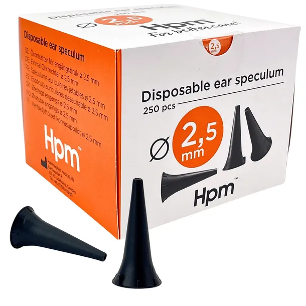 Wziernik uszny do otoskopu 2,5 mm HPM - 250 szt.