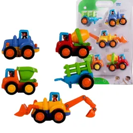 auta-pojazdy-budowlane-rolnicze-koparka-traktor-autko-wywrotka-4szt-zestaw