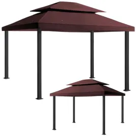 dach-pawilon-poszycie-wodoodporny-m5-brazowy-4x3m-z-kominem-do-cyrkulacji