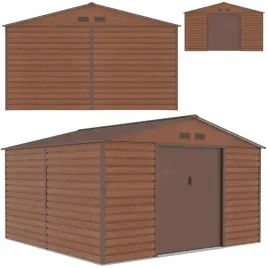 szopa-na-narzedzia-ogrodowe-blaszana-domek-imitacja-drewna-340x319cm-102m2