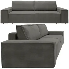 sofa-rozkladana-z-pojemnikiem-na-posciel-sztruksowa-ciemnoszara-257x102cm