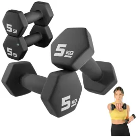 hantle-ciezarki-do-cwiczen-winylowe-zestaw-hantelkow-zeliwo-2x5kg-czarne