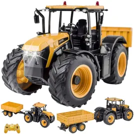 traktor-z-przyczepka-ciagnik-zdalnie-zabawkowy-zolty-sterowany-pilotem-rc