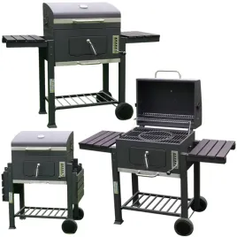 grill-weglowy-z-pokrywa-i-polkami-na-kolkach-ogrodowy-termometr-xxl-szary