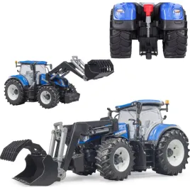 new-holland-t7-bruder-03121-traktor-z-led-ladowaczem-i-kolami-prezent
